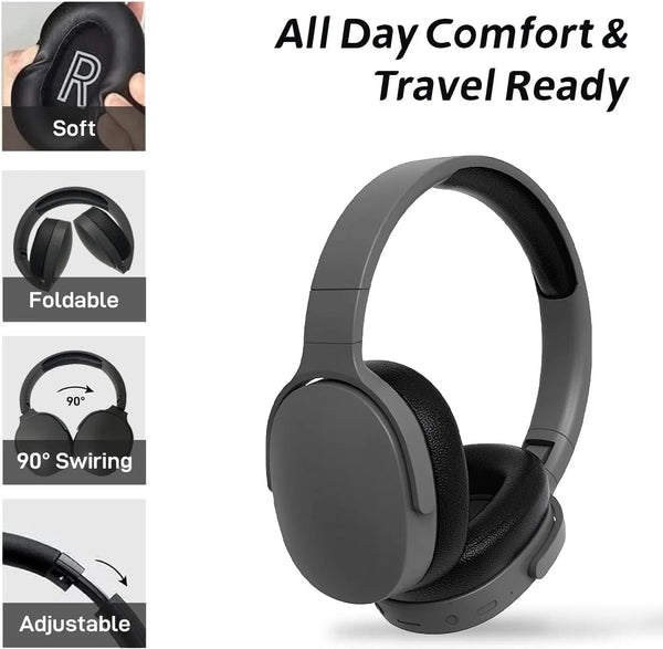 #P2961 Wireless Bluetooth 5.3 Headphones Over Ear Hifi Stereo Headset True Sports With Earphones TF/AUX Music Player with HD Mic NEWMSNR Store