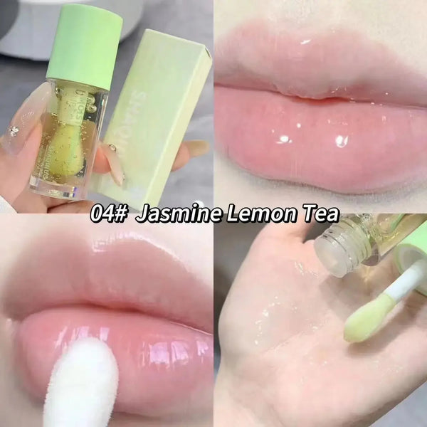 Water Light Lip Gloss Moisturizer Transparent Jelly Mirror Fruit Crystal Lip Oil Clear Hydrating Plumping Korean Lip Care Makeup HMEINA Store