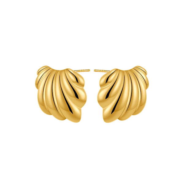 Trendy Stainless Steel Multilayer Circle Twist Knot Earrings for Women Texture Mixed Color Gold Plated Statement Earring Bijoux onekiss Official Store