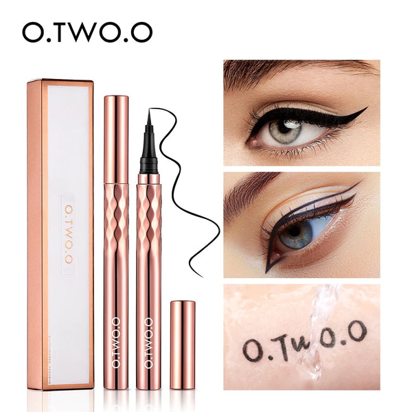 O.TWO.O Eyeliner Pencil Liquid Eye Liner Waterproof Smudge Proof Quick Drying 12 Hour Wear Ultra Fine Black Eyeliner for Arrows O.TWO.O Official Store