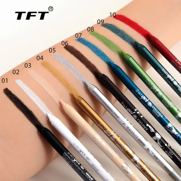 Waterproof Eyeliner Long Lasting Pencil Colourful Pigment Blue Black White Color Gel Eye Liner Pen Makeup Eye Beauty Cosmetics SXILOVE Makeup Store