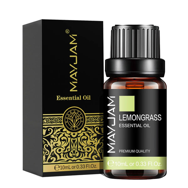 MAYJAM 10ML Lavender Lemongrass Jasmine Vanilla Eucalyptus Rose Lemon Essential Oil For Humidifier Diffuser Candle Making MAYJAM Official Store