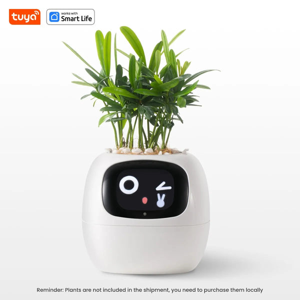 Tuya Ivy Smart Planter,Endless Fun Over 49 Rich Expressions,7 smart sensors,AI Chips Make Raising Plants Easy and Fun Work With Smart Life Store