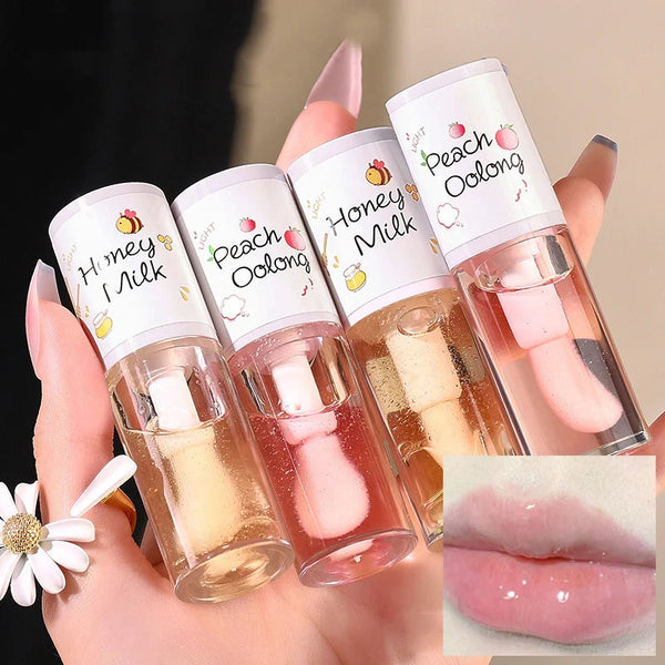 Make Up Korean Beauty Cosmetics Lip Ink Gloss Labial Lips Moisturizer Jelly Lipstick Bright Oil Moisturizing Balm Big Lip Brush MEIGR Cosmetic Store