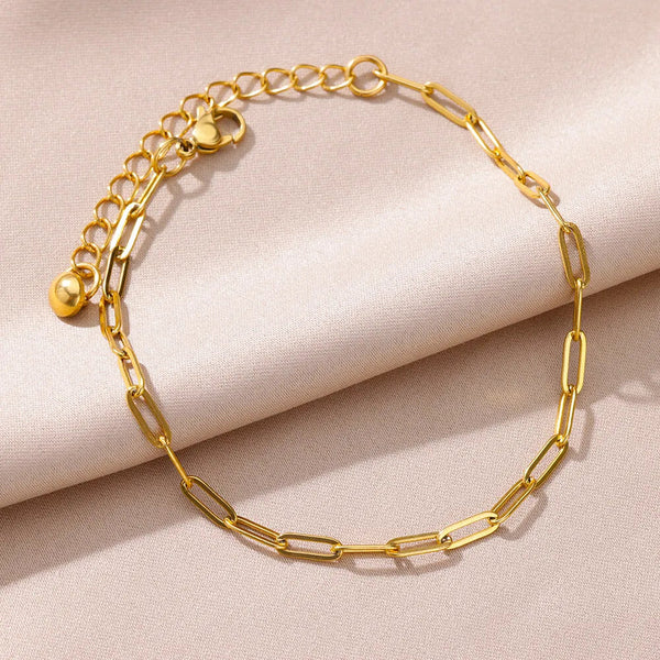Anklets for Women Summer Beach Accessories Stainless Steel Imitation Pearl Chain Anklet Gold Color Leg Bracelets Bodychain Gifts TreasureSSS Store