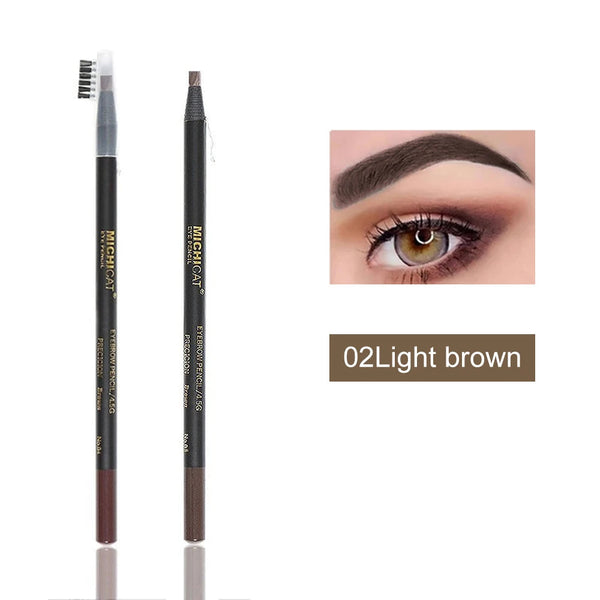 1PC Eyebrow Pencil Waterproof Microblading Eyebrow Pen Tint Tattoo Eyebrows Makeup 6 Colors Natural Long Lasting Eye Brow Pencil NICOO EYELASH BEAUTY Official Store