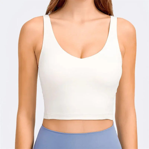 Nepoagym PASSION Tank Top with Shelf Built In Bra Crop Top with Removable Padding Longline Sports Bra for Yoga Gym NEPOAGYM Official Store