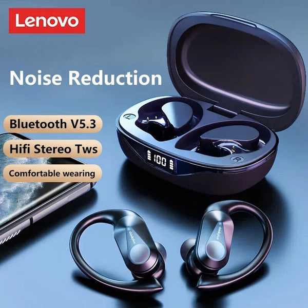 Original Lenovo LP75 TWS Bluetooth V5.3 Headphones Wireless LED Digital Display Earphones Noise Reduction Waterproof Headset New Monster Audio Store