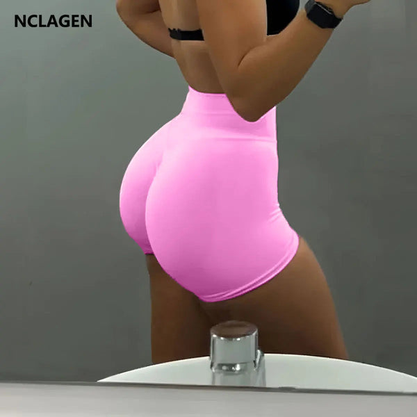 NCLAGEN Seamless Shorts 4.5" Gym Shorts Woman Scrunch Butt Fitness Sports Short Workout Seamless Leggings Running Yoga bottoms NCLAGEN Gym Wear Store