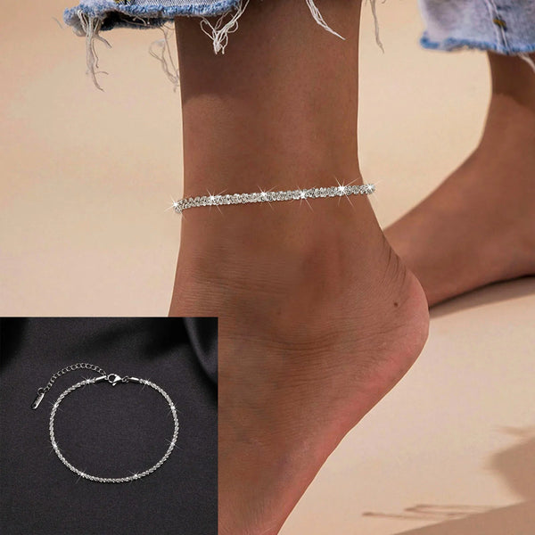 Snake Chain Anklet for Women Girls Adjustable Summer Beach Chain Anklet Bracelet Mother's Day Gifts Stainless Steel Not Allergic Meaeguet Offfical Store