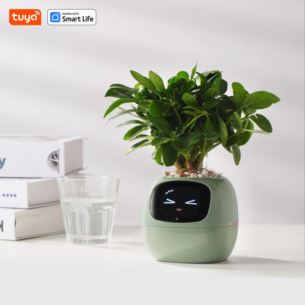 Tuya Ivy Smart Planter,Endless Fun Over 49 Rich Expressions,7 smart sensors,AI Chips Make Raising Plants Easy and Fun Work With Smart Life Store