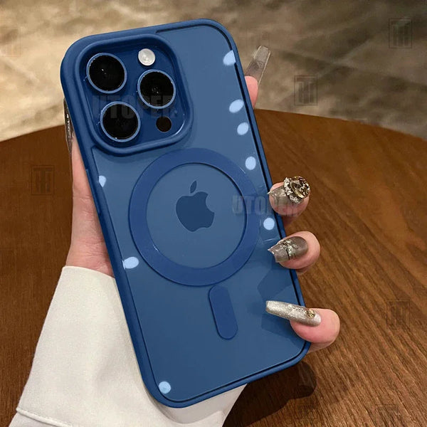 Pink Transparent Acrylic Case for iPhone 17 Air 16 15 14 13 12 11 Pro Max Plus Hard Shockproof Powerful Magnetic Magsafe Cover 100W Dollar Store