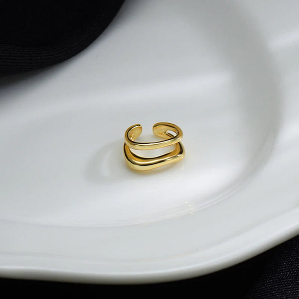 Punk Irregular Geometric Ear Cuff Earrings for Women Non-Piercing Metal Ear Clip Earring Fake Cartilage Fashion Jewelry Party Yerik Official Store