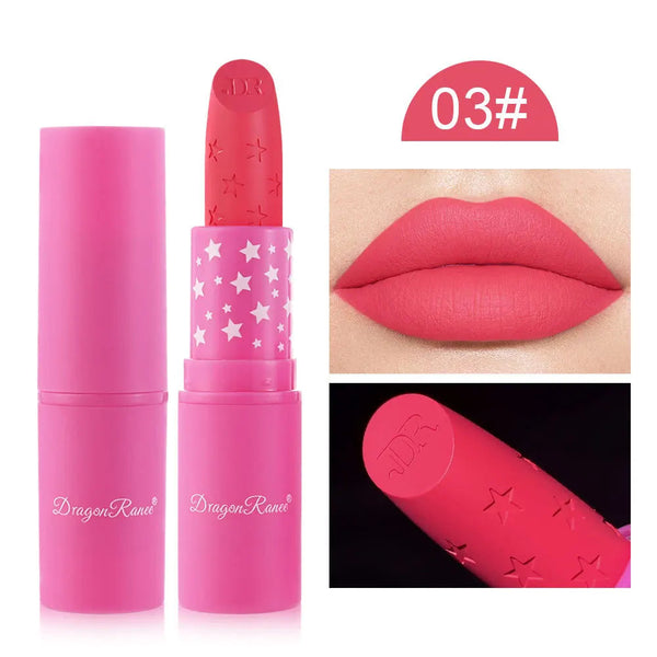 9 Colors Waterproof Rose Red Velvet Matte Lipstick Moisturizing Long Lasting Stars Not Easy To Fade Nude Lip Tint Black Lipstick HMEINA Store
