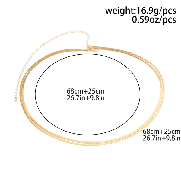 Ingemark Sexy Flat Snake Chain Waist Belly Belt for Women Summer Beach Bikinis Simple Body Chain Festival Jewelry Accessories Ingemark Official Store