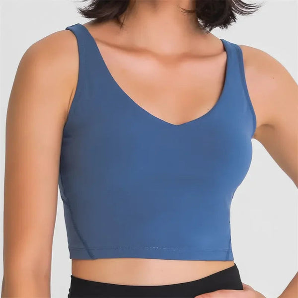 Nepoagym PASSION Tank Top with Shelf Built In Bra Crop Top with Removable Padding Longline Sports Bra for Yoga Gym NEPOAGYM Official Store