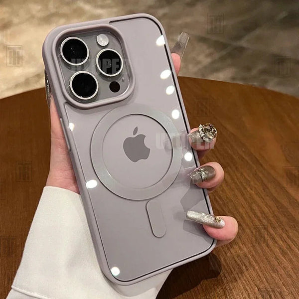 Pink Transparent Acrylic Case for iPhone 17 Air 16 15 14 13 12 11 Pro Max Plus Hard Shockproof Powerful Magnetic Magsafe Cover 100W Dollar Store