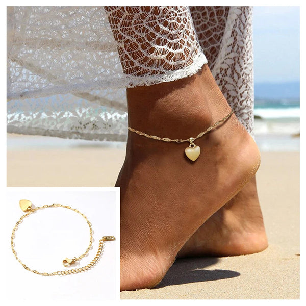 Snake Chain Anklet for Women Girls Adjustable Summer Beach Chain Anklet Bracelet Mother's Day Gifts Stainless Steel Not Allergic Meaeguet Offfical Store