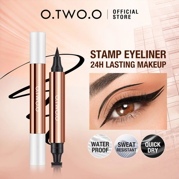 O.TWO.O Eyeliner Pencil Liquid Eye Liner Waterproof Smudge Proof Quick Drying 12 Hour Wear Ultra Fine Black Eyeliner for Arrows O.TWO.O Official Store