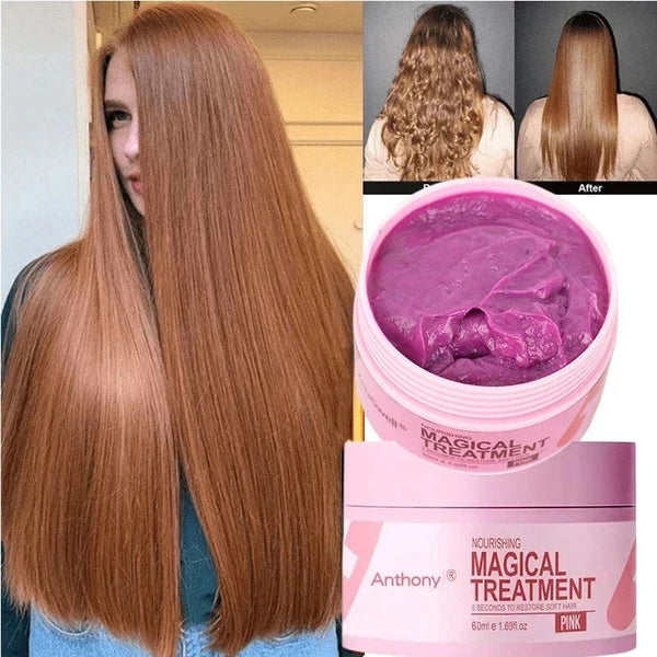 Magical Keratin Hair Mask 5 Seconds Repair Damaged Frizzy Hair Soft Smooth Shiny Nutrition Deep Moisturize Nourishing Hair Care PWYUMAN-6 Pro Store