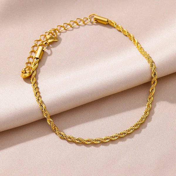 Anklets for Women Summer Beach Accessories Stainless Steel Imitation Pearl Chain Anklet Gold Color Leg Bracelets Bodychain Gifts TreasureSSS Store