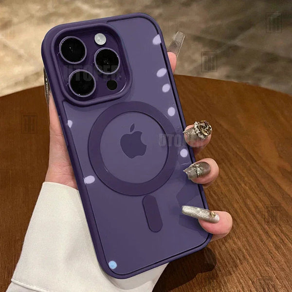 Pink Transparent Acrylic Case for iPhone 17 Air 16 15 14 13 12 11 Pro Max Plus Hard Shockproof Powerful Magnetic Magsafe Cover 100W Dollar Store