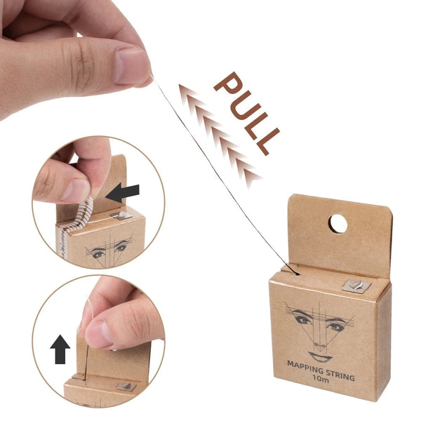 10m for Mapping Eyebrow Marker Thread Tattoo Brows Point 1 Box MAPPING STRING Microblading Eyebrow Pre-Inked Tattoo PMU String DBQ Nail Art Store