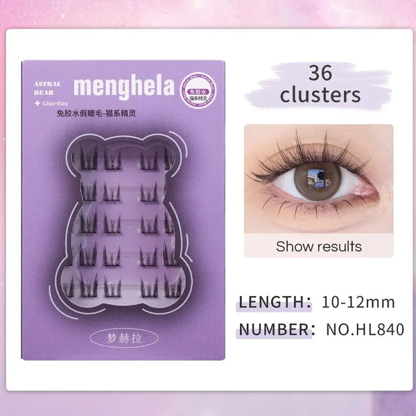 Fairy Glue-free False Eyelashes Easy To Rebound No Need To Remove Segmented Thin Stems Suitable For Novice DIY MENGHELA Eyelashe Gege Bear Cosmetics Store