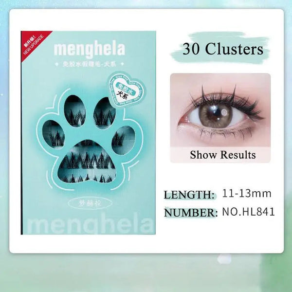 Fairy Glue-free False Eyelashes Easy To Rebound No Need To Remove Segmented Thin Stems Suitable For Novice DIY MENGHELA Eyelashe Gege Bear Cosmetics Store