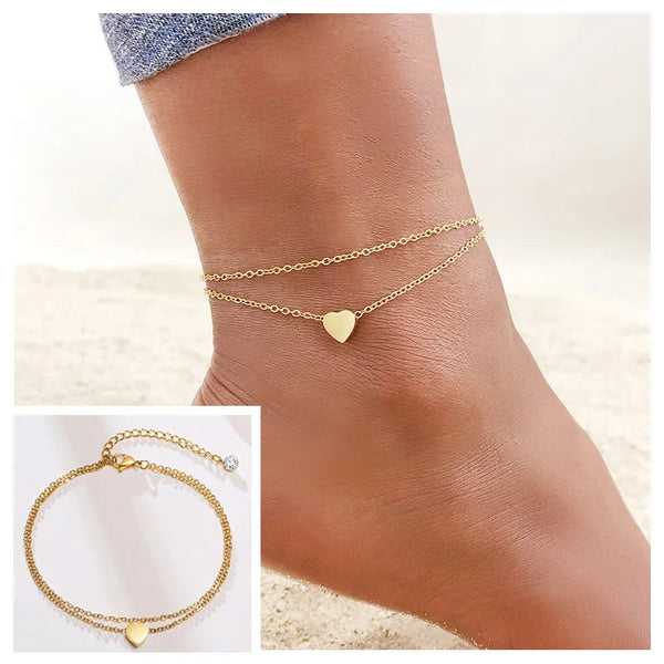 Snake Chain Anklet for Women Girls Adjustable Summer Beach Chain Anklet Bracelet Mother's Day Gifts Stainless Steel Not Allergic Meaeguet Offfical Store