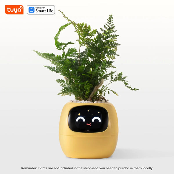 Tuya Ivy Smart Planter,Endless Fun Over 49 Rich Expressions,7 smart sensors,AI Chips Make Raising Plants Easy and Fun Work With Smart Life Store