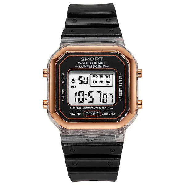 Fashion Brand Student Transparent Electronic Watch Candy Multicolor LED Ladies Sports Waterproof Wirstwatch Clock Gift relógio zkceenier Official Store
