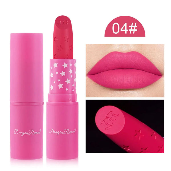 9 Colors Waterproof Rose Red Velvet Matte Lipstick Moisturizing Long Lasting Stars Not Easy To Fade Nude Lip Tint Black Lipstick HMEINA Store