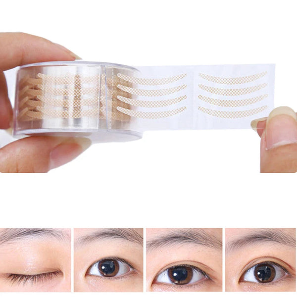 600 Pcs Eye Lift Strips Double Eyelid Tape Clear Gray Eyelid Stripe Big Eyes Invisible Double Fold Eyelid Sticker Makeup Tools JEARLYU NAIL Store