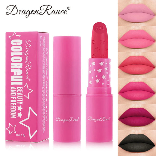 9 Colors Waterproof Rose Red Velvet Matte Lipstick Moisturizing Long Lasting Stars Not Easy To Fade Nude Lip Tint Black Lipstick HMEINA Store