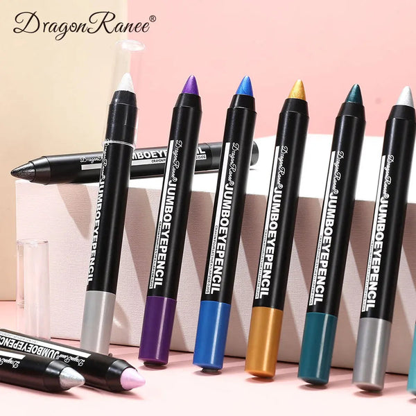 Smoky Dark Green Eyeshadow Pencil Stick Waterproof Pearlescent 12 Colors Metallic Glitter Eye Shadow Highlighter Pen Makeup Tool HMEINA Store