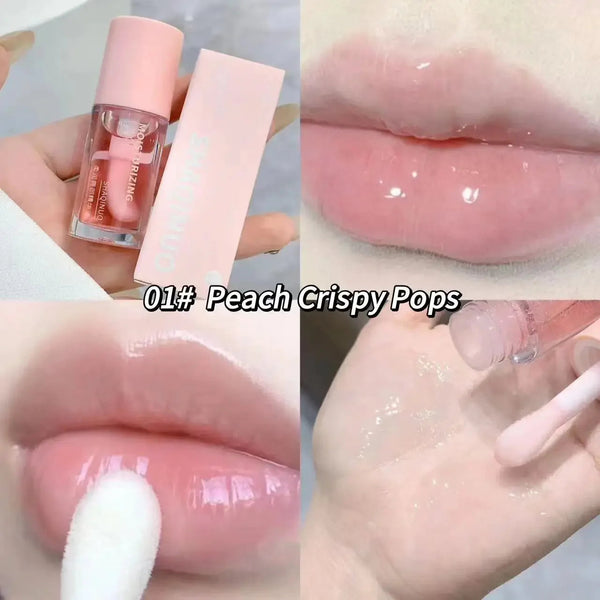 Water Light Lip Gloss Moisturizer Transparent Jelly Mirror Fruit Crystal Lip Oil Clear Hydrating Plumping Korean Lip Care Makeup HMEINA Store