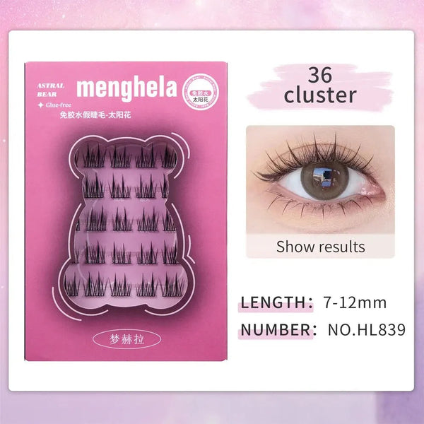 Fairy Glue-free False Eyelashes Easy To Rebound No Need To Remove Segmented Thin Stems Suitable For Novice DIY MENGHELA Eyelashe Gege Bear Cosmetics Store