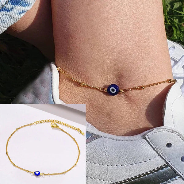 Snake Chain Anklet for Women Girls Adjustable Summer Beach Chain Anklet Bracelet Mother's Day Gifts Stainless Steel Not Allergic Meaeguet Offfical Store
