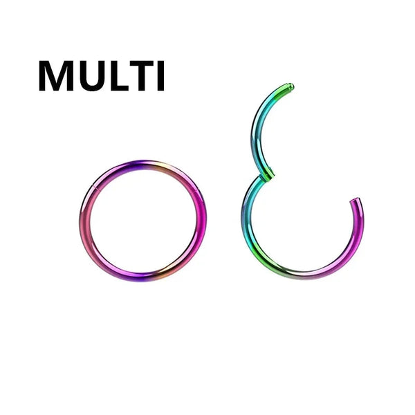 1PC Stainless Steel Nose Hoop Septum Piercing Clicker Hinged Segment Rings Lip Helix Daith Conch Cartilage Earrings Sexy Jewelry Welcome to Bohemia Store