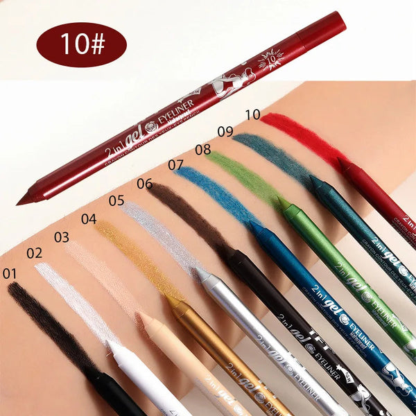 Waterproof Eyeliner Long Lasting Pencil Colourful Pigment Blue Black White Color Gel Eye Liner Pen Makeup Eye Beauty Cosmetics SXILOVE Makeup Store