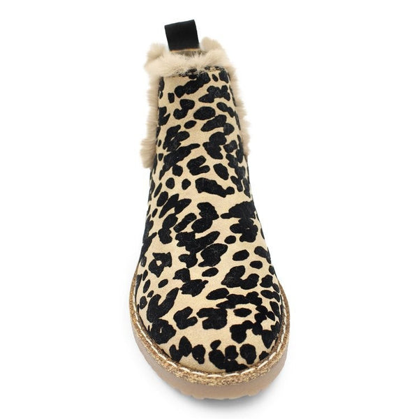 Leisure Warm Leopard Print Suede Boots Women Maiden-Art