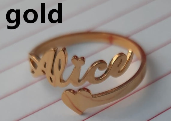 Adjustable Custom Name Stainless Steel Custom Ring Beautiful Legend Store