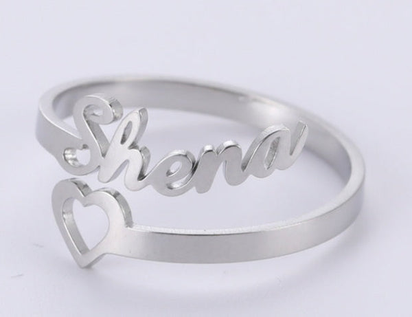 Adjustable Custom Name Stainless Steel Custom Ring Beautiful Legend Store