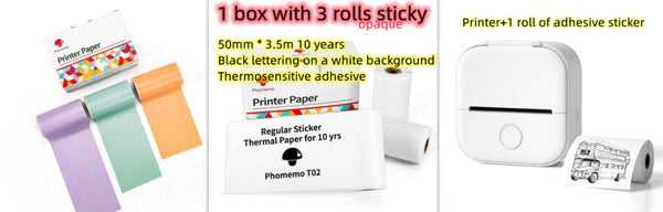 Portable Mini Thermal Label Printer Home Photo Printer Student Wrong Question Printer Bluetooth-compatible Mini Label Printer Price Tag Maiden-Art