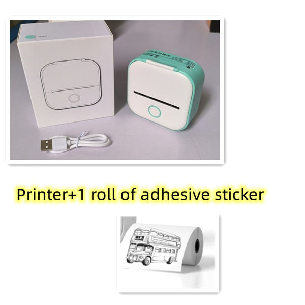 Portable Mini Thermal Label Printer Home Photo Printer Student Wrong Question Printer Bluetooth-compatible Mini Label Printer Price Tag Maiden-Art