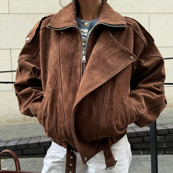 Short Loose Jacket Coat Women Maiden-Art