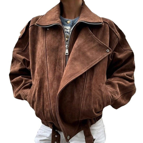 Short Loose Jacket Coat Women Maiden-Art