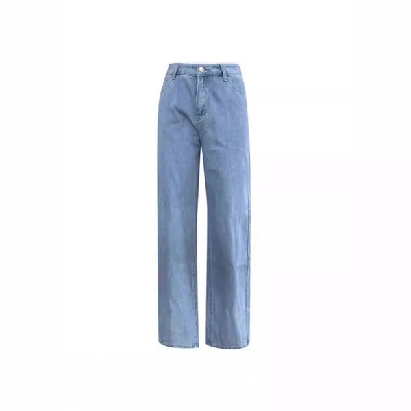 Casual Retro Loose Denim Trousers Women Maiden-Art