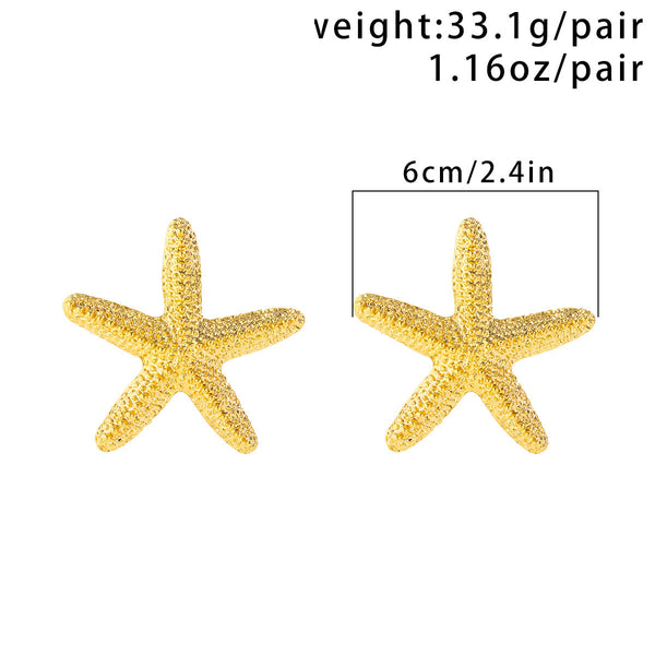 Beach Starfish Pendant Necklace Earrings Maiden-Art